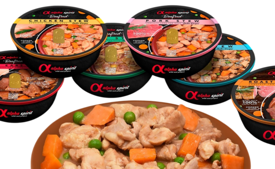 Sautējumi ar īstiem gaļas gabaliem pilnvērtīga mitrā barība suņiem