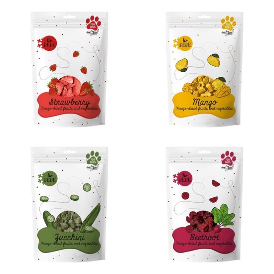 Liofilizēti augļi & dārzeņi suņiem un kaķiem