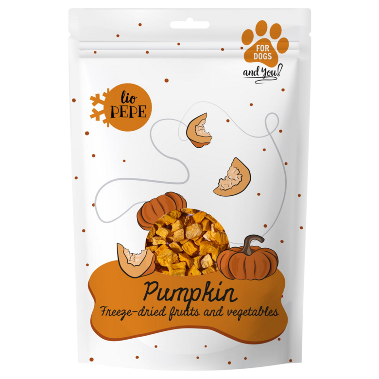 Liofilizēts ķirbis vitamīnu bumba suņiem 20g