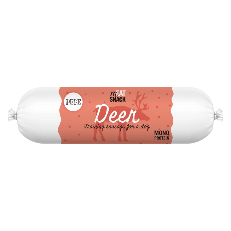 Brieža gaļas MONOPROTEĪNA unikāla apmācības desa suņiem 200g