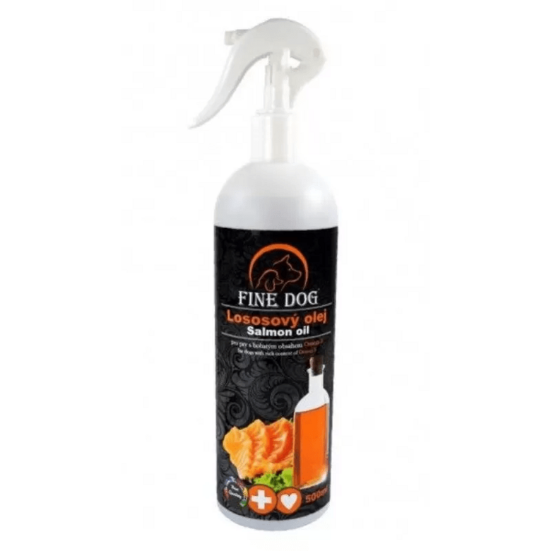 FINE DOG laša eļļa ar aerosolu 500ml