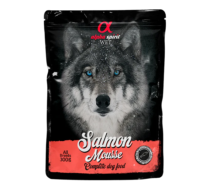 Laša pastēte pilnvērtīga mitrā barība rupja maluma Alpha Spirit 85 g | 300 g