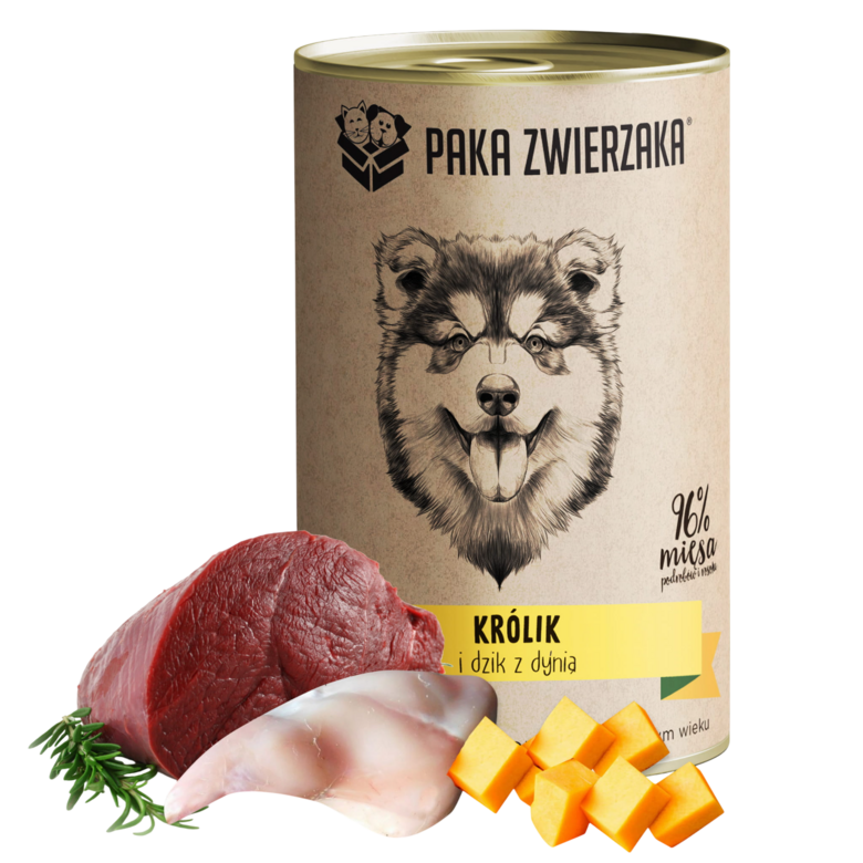 Truša un mežacūkas gaļa ar ķirbi pilnvērtīga un sabalansēta mitrā barība visu šķirņu kucēniem un pieaugušiem suņiem 400g