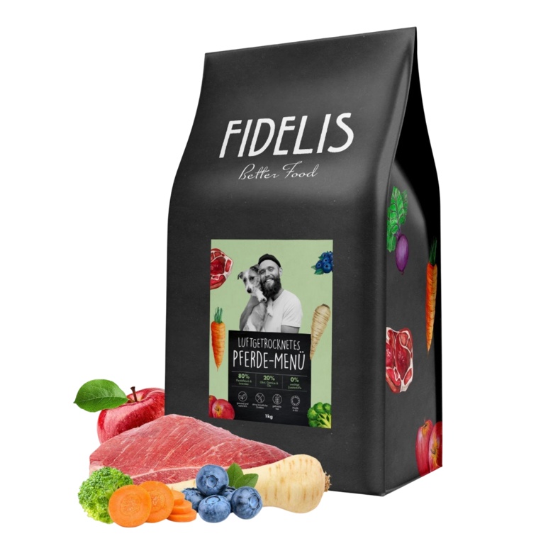 Zirga gaļas liofilizēta pilnvērtīga barība suņiem 1kg