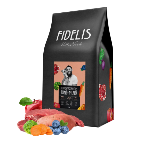 Liellopu gaļas liofilizēta pilnvērtīga barība suņiem 1kg