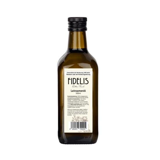 100% Auksti spiesta linsēklu eļļa suņiem 100ml | 500ml